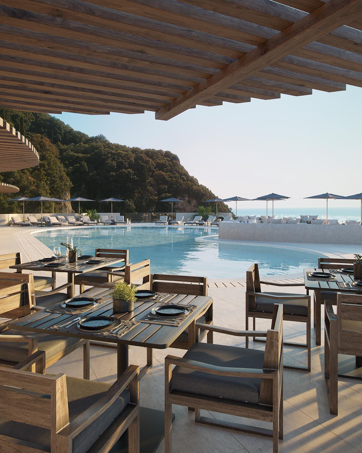 Alkyna Lifestyle Beach Resort Ex La Grotta Verde (Adults Only) Agios Gordios  Ngoại thất bức ảnh The pool at the Amanzoega